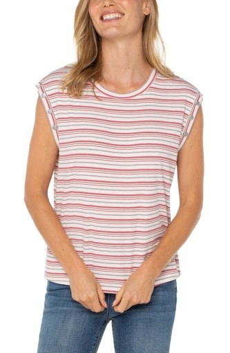 Liverpool Los Angeles sleeveless dolman knit top