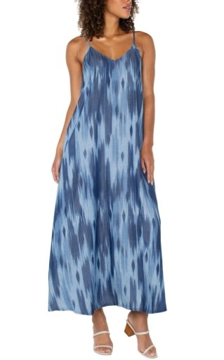 Liverpool Los Angeles spaghetti strap maxi w pockets