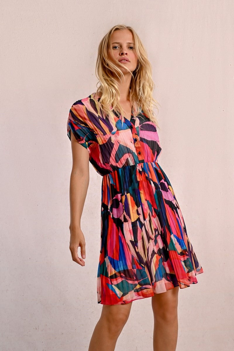 Molly Bracken Multico Donna Ladies Woven Dress