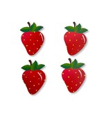 Roeda Studio Strawberry Magnets S/4, Cute Summer Decor