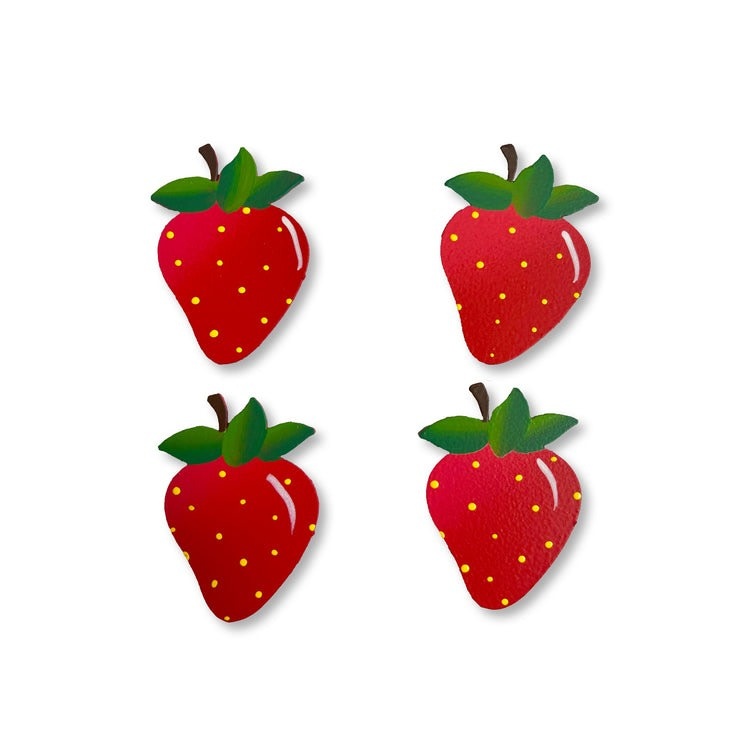 Roeda Studio Strawberry Magnets S/4, Cute Summer Decor