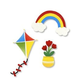 Roeda Studio Kite Magnets S/3, Spring Decor, Cute Summer Magnet