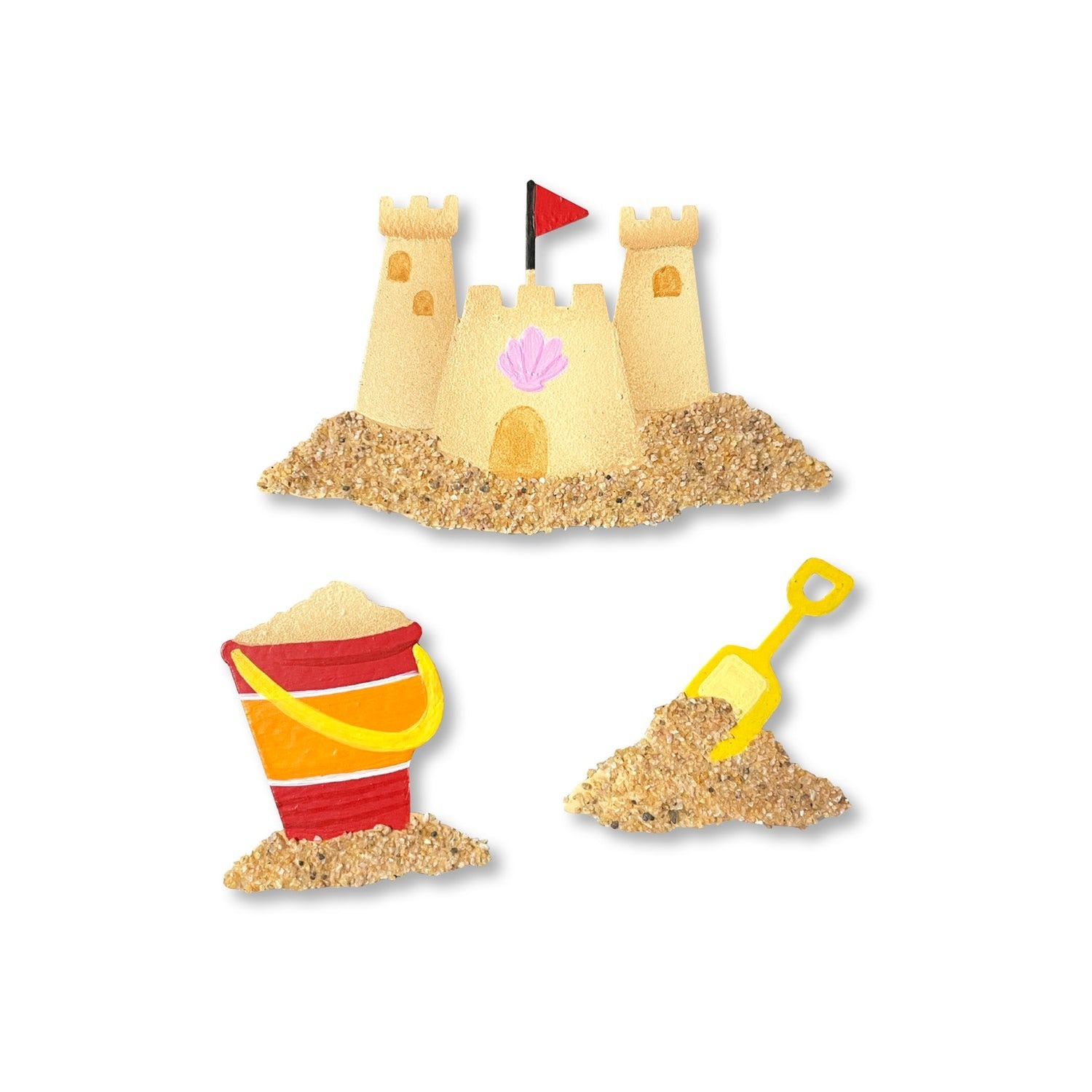 Roeda Studio Fun in the Sand Magnets S/3, Summer Beachy Decor