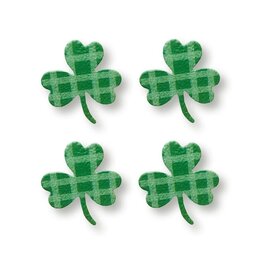 Roeda Studio Shamrock w/ Gingham Magnets S/4
