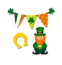 Roeda Studio St. Patrick's Day Magnets S/3, Leprechaun, Lucky Horseshoe