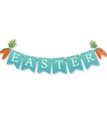 Roeda Studio "Easter" Banner w/ Carrots Mini Art Pop  (10"w) Spring Decor