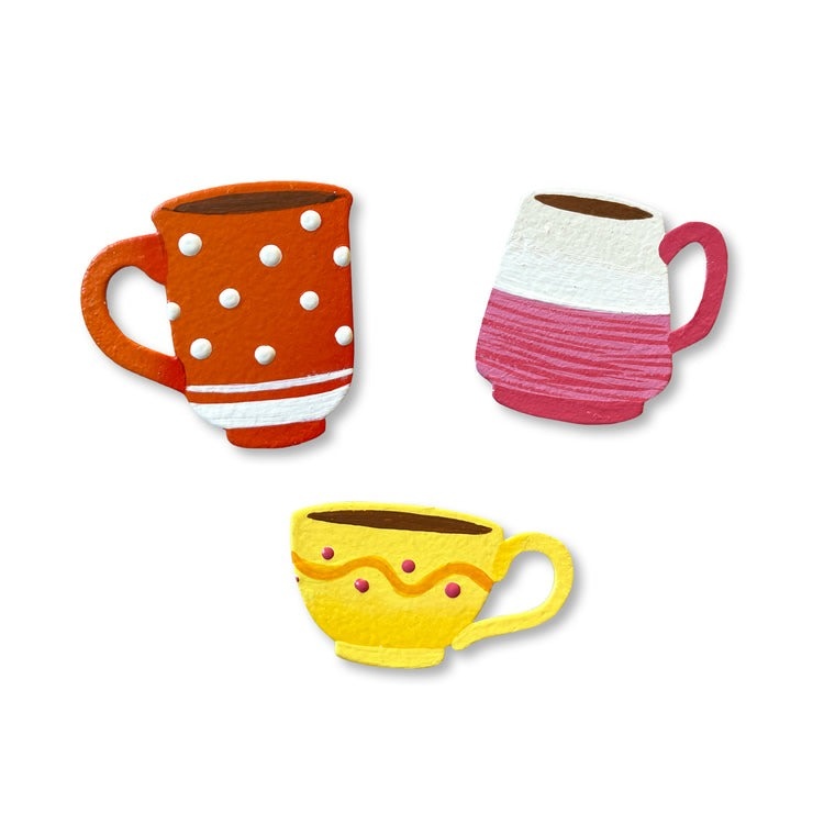 Roeda Studio Coffee Cup Magnets S/3