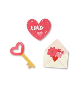 Roeda Studio Key to my Heart Magnets S/3, Valentine's Decor