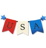 Roeda Studio Patriotic "USA" Banner Mini Art Pop Magnet (8"w)