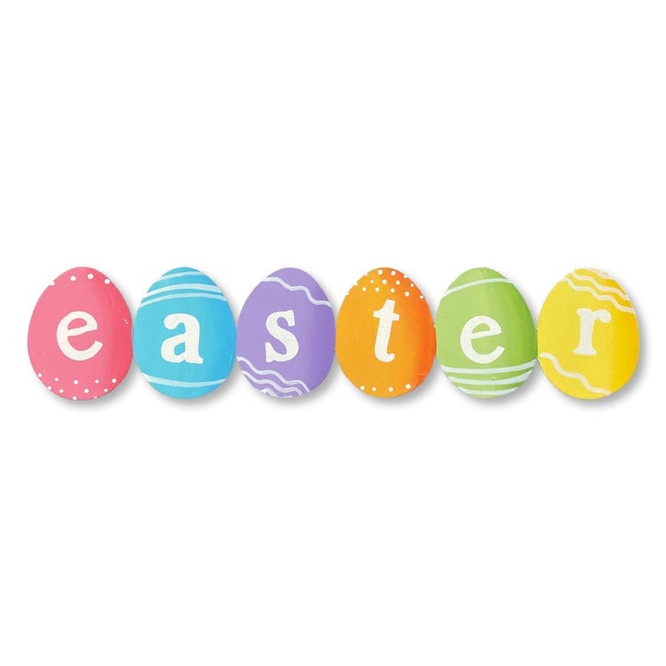 Roeda Studio Easter Egg Banner Magnet (6"w), Spring Decor