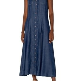 Liverpool Los Angeles sleeveless button down maxi dress 54"