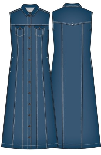 Liverpool Los Angeles sleeveless button down maxi dress 54"