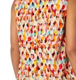 Liverpool Los Angeles sleeveless button back fray hem woven top
