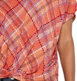 Liverpool Los Angeles crew neck knit top w/ front twist detail