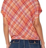 Liverpool Los Angeles crew neck knit top w/ front twist detail