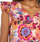 Liverpool Los Angeles flutter sleeve button front woven blouse