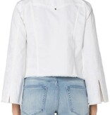 Liverpool Los Angeles jacket w fray hem & wide sleeve