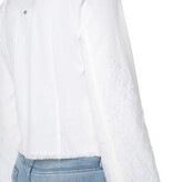 Liverpool Los Angeles jacket w fray hem & wide sleeve