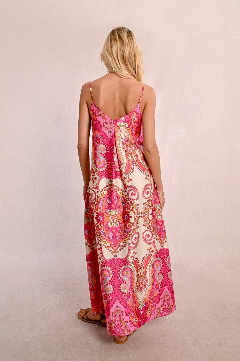 Molly Bracken Pink Daphne Ladies Woven Dress