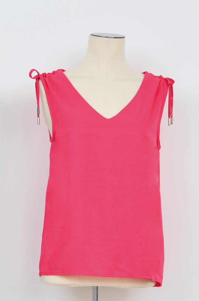 Molly Bracken Pink Ladies Woven Top