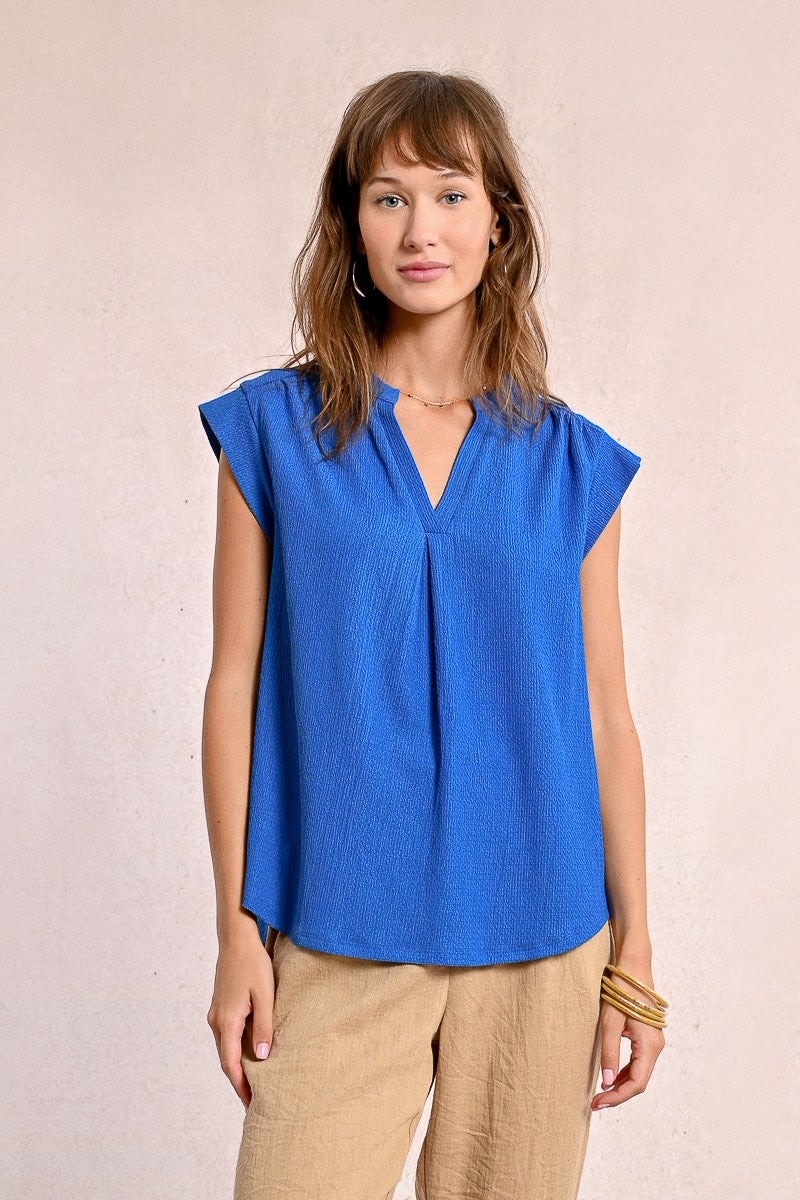 Molly Bracken Blue Ladies Knitted Top