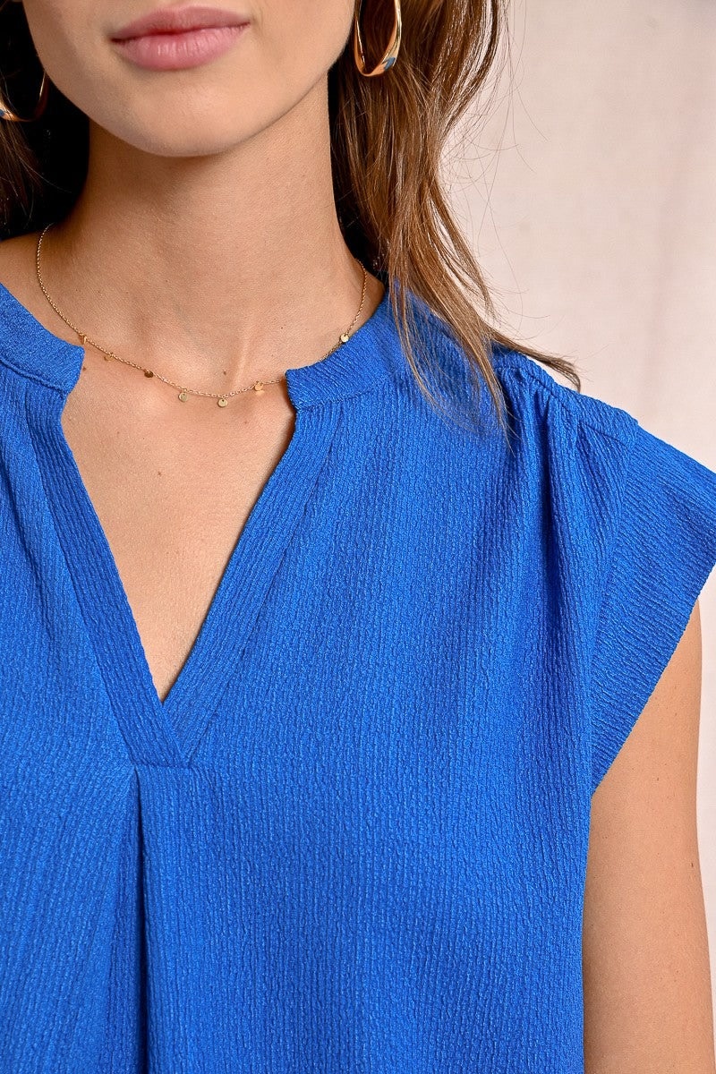 Molly Bracken Blue Ladies Knitted Top