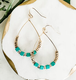 Lou & Co. Turquoise Beaded Teardrop Earrings