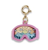 Charm It! Gold Ski Goggles Charm