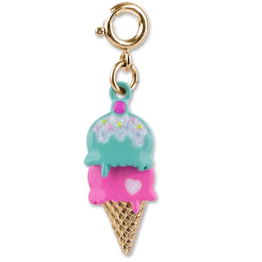 Charm It! Gold Swivel Ice Cream Cone Charm