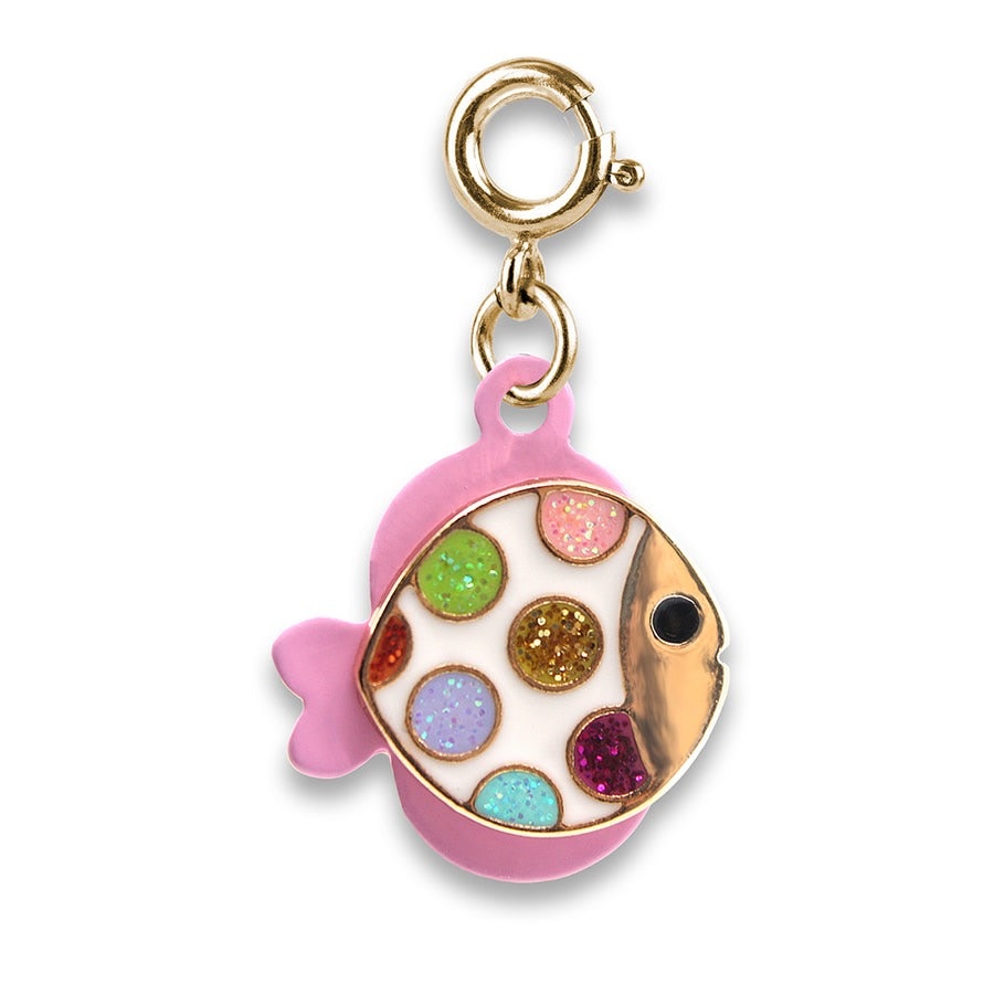 Charm It! Gold Glitter Tropical Fish Charm