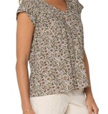 Liverpool Los Angeles short slv dolman tie back knit top