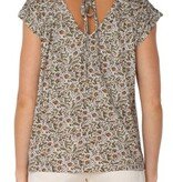 Liverpool Los Angeles short slv dolman tie back knit top
