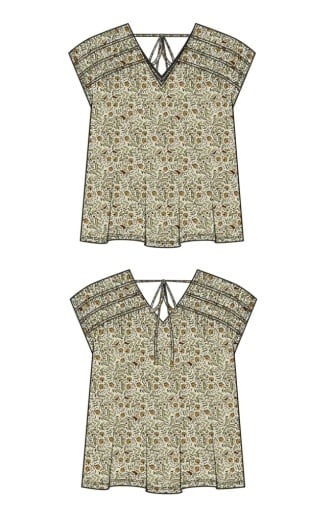 Liverpool Los Angeles short slv dolman tie back knit top