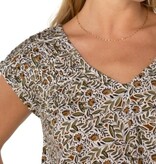 Liverpool Los Angeles short slv dolman tie back knit top