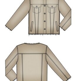 Liverpool Los Angeles collarless jean jacket w/ fray hem