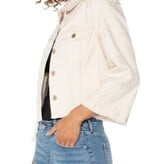Liverpool Los Angeles jacket w fray hem & wide sleeve