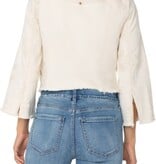 Liverpool Los Angeles jacket w fray hem & wide sleeve