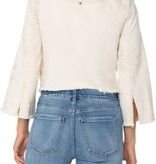 Liverpool Los Angeles jacket w fray hem & wide sleeve