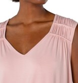 Liverpool Los Angeles sleeveless shirred detail knit top