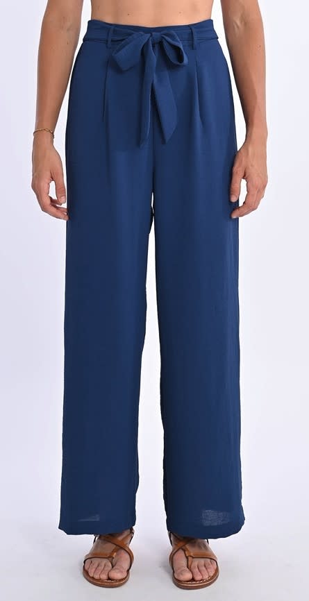 Molly Bracken Navy Blue Flowy Pants