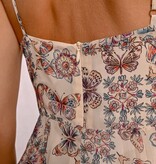 Molly Bracken Cream Capucine Long  Printed Dress