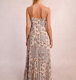Molly Bracken Cream Capucine Long  Printed Dress