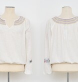 Molly Bracken EMBROIDERED BOHEMIAN BLOUSE
