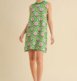 Jodifl Green Mix Geometric Print Knit Dress