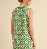 Jodifl Green Mix Geometric Print Knit Dress