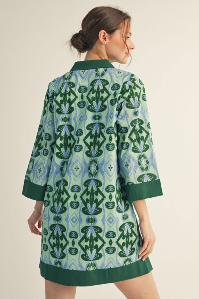 Jodifl Green Boho Floral Dress