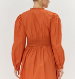 Jodifl Amber Frilled V-Neck Cotton Dress