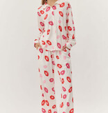 Jodifl Off White Lip Print Pajama Set