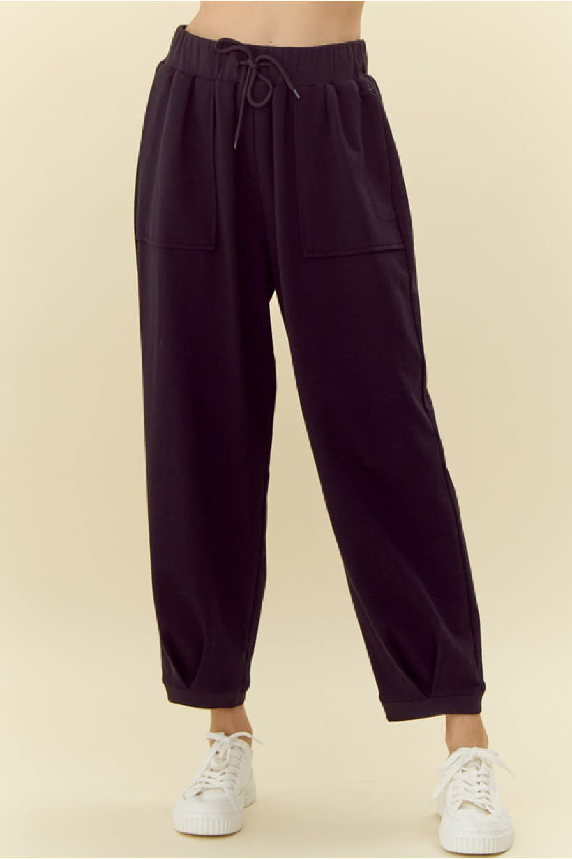 Jodifl Black Solid Jogger Pants