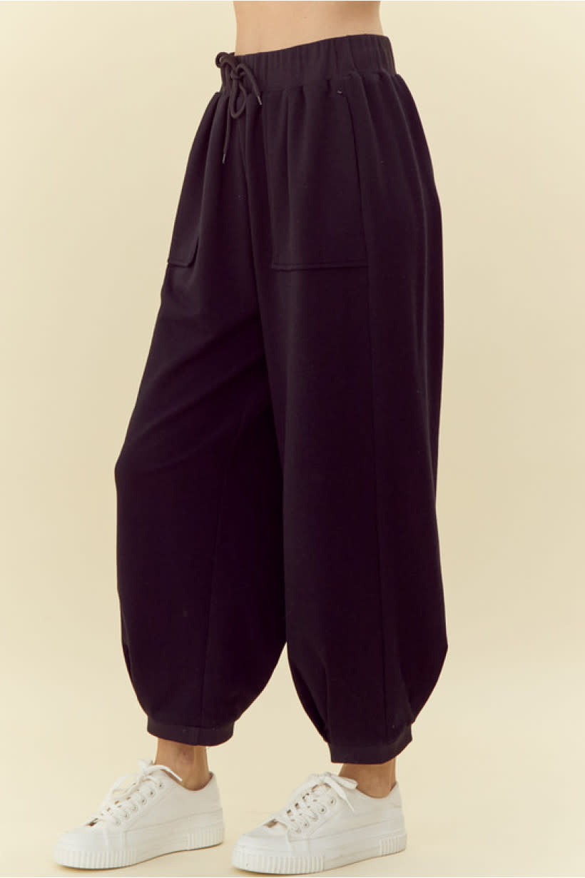 Jodifl Black Solid Jogger Pants